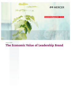 The Economic Value of Leadership Brand