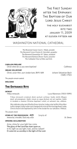 Program - Washington National Cathedral