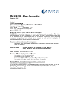 MUSIC 299 – Music Composition