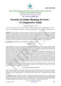 Security in Online Banking Services – A Comparative Study