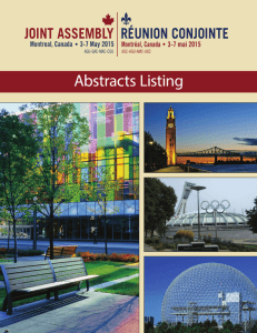 Abstracts Listing - 2015 Joint Assembly