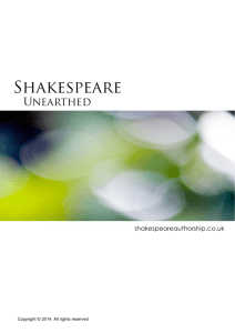 read Shakespeare Unearthed - Shakespeare Authorship