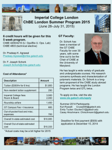 Imperial College London ChBE London Summer Program 2015