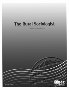 Volume 32-3 September 2012 - Rural Sociological Society