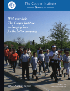 With your help, The Cooper Institute is changing lives for the better