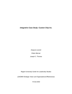 Integrative Case Study: Custom Chip Inc.