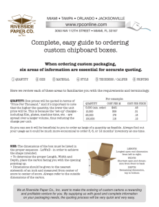 Complete, easy guide to ordering custom chipboard