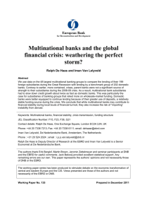 Multinational banks and the global financial crisis: weathering