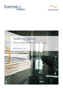 Forensics Matters - Audit negligence