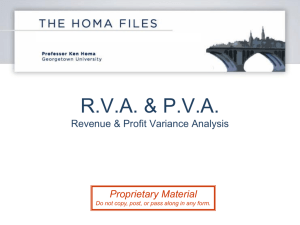 R.V.A. & P.V.A. Revenue & Profit Variance Analysis