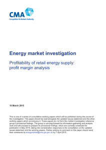 Profitability of retail energy supply: profit margin analysis