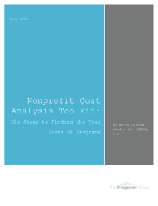 Nonprofit Cost Analysis Toolkit