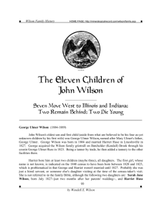 The Eleven Children of John Wilson
