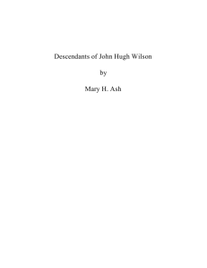 Descendants of John Hugh Wilson by Mary H. Ash