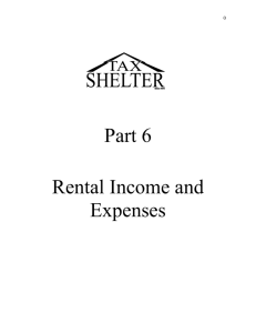 Part 6 Rental Income and Expenses