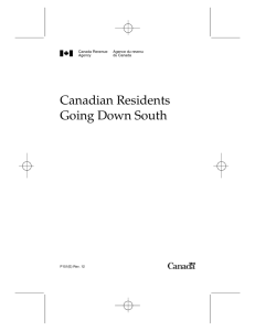 P151 Canadian Residents Going Down South