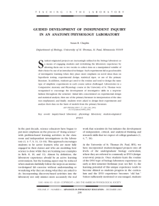 guided development of independent inquiry in an anatomy