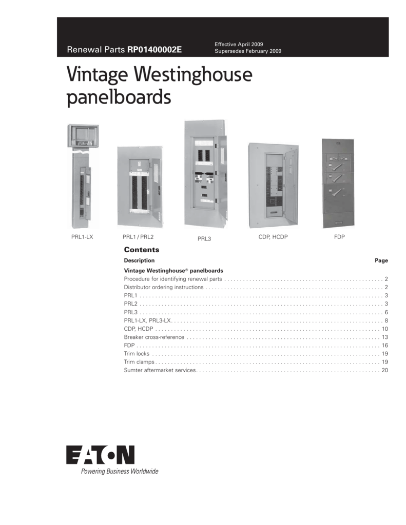 westinghouse circuit breaker cross reference chart