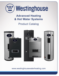 Product Line Catalog - Westinghouse Water Heating