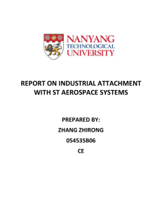 REPORT ON INDUSTRIAL ATTACHMENT WITH ST AEROSPACE