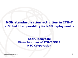 NGN standardization activities in ITU-T