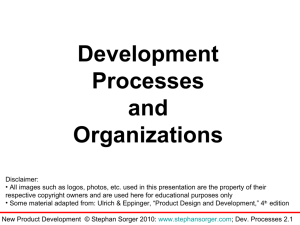 Development Processes and Organizations