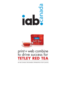 print + web combine to drive success for TETLEY RED TEA