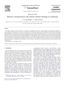Selective interpretation and eclectic human heritage in Lithuania