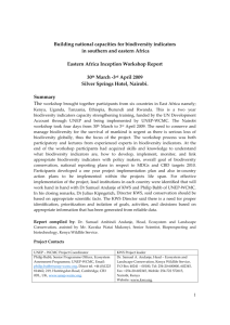 Building national capacities for biodiversity indicators in southern