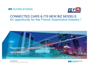 CONNECTED CARS & ITS NEW BIZ MODELS An opportunity