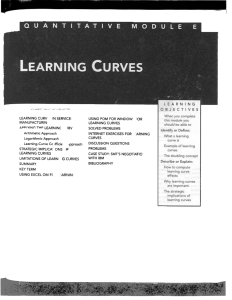 Learning Curve Handout