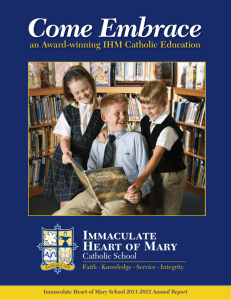 2011-2012 Annual Report - Immaculate Heart of Mary Catholic School