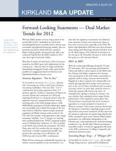 Forward-Looking Statements — Deal Market