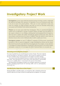 Investigatory Project Work