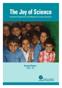 Annual Report 2008-2009 - Vikram A. Sarabhai Community Science