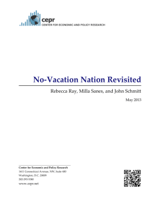 No-Vacation Nation Revisited - Center for Economic and Policy