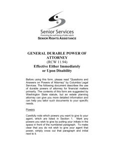 GENERAL DURABLE POWER OF ATTORNEY