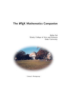 The LATEX Mathematics Companion