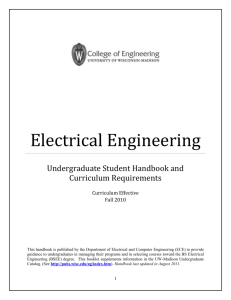 Curriculum guide, electrical engineering