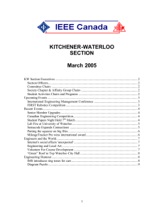 March - IEEE Kitchener