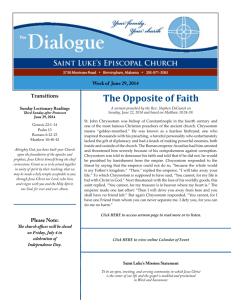 The Opposite of Faith - Saint Luke's Episcopal Church