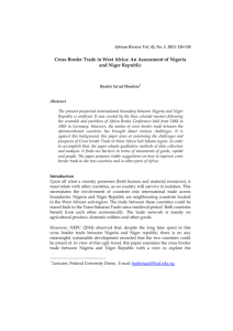 Cross Border Trade in West Africa: An Assessment of Nigeria and