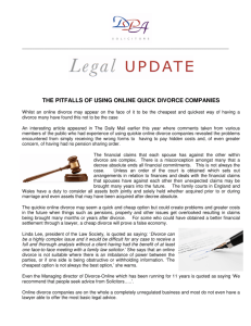 legal update Online Divorce Pitfalls