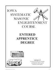 iowa systematic masonic enlightenment course entered apprentice