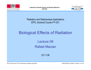 Biological Effects of Radiation