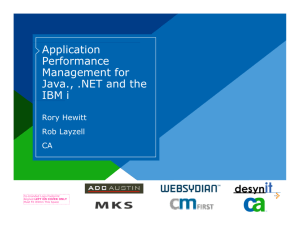 Application Performance Management for Java., .NET and the IBM i