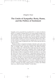 The Limits of Sympathy: Rorty, Hume, and the Politics of Sentiment