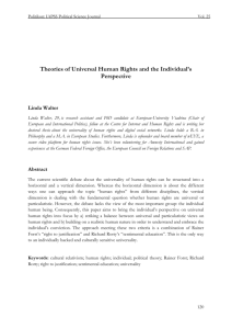 Theories of Universal Human Rights and the Individual's Perspective