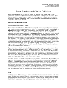 Essay Structure and Citation Guidelines