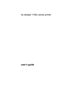 hp deskjet 1180c series printer user's guide - Hewlett